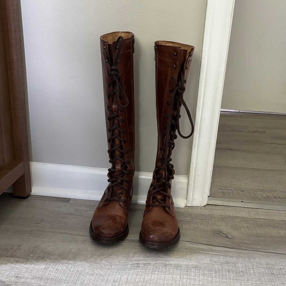 Frye Melissa Leather Knee-High Boots